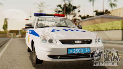 Lada 2170 Priora polícia de trânsito de Nizhniy  para GTA San Andreas