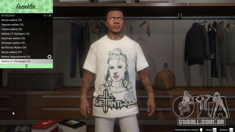 Franklin Hip Hop T-Shirts para GTA 5
