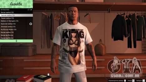 Franklin Hip Hop T-Shirts para GTA 5
