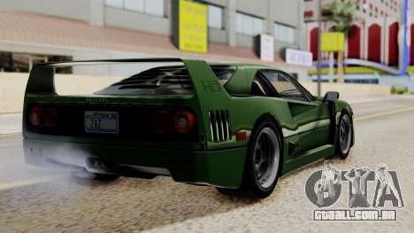 Ferrari F40 1987 with Up without Bonnet IVF para GTA San Andreas