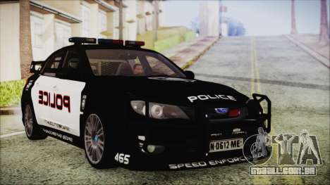 Subaru Impreza Police para GTA San Andreas