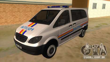Mercedes Benz Vito Romania Police para GTA San Andreas