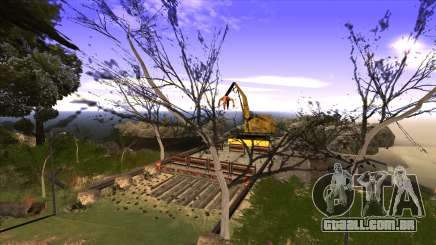 A construção da ponte, e uma densa floresta para GTA San Andreas