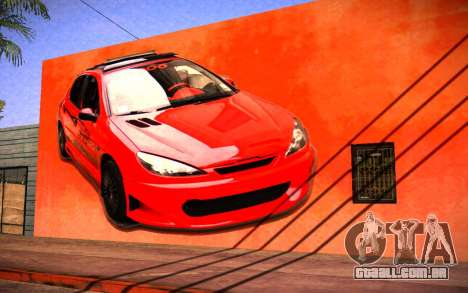 Peugeot 206 Wall Grafiti para GTA San Andreas