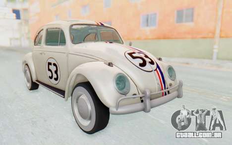Volkswagen Beetle 1200 Type 1 1963 Herbie para GTA San Andreas