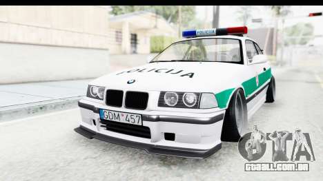 BMW M3 E36 Stance Lithuanian Police para GTA San Andreas