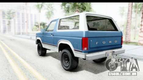 Ford Bronco 1980 Roof para GTA San Andreas