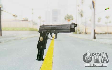 Tariq Iraqi Pistol Back v1 Silver Long Ammo para GTA San Andreas