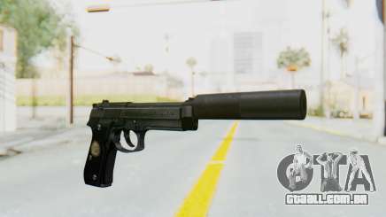 Tariq Iraqi Pistol Back v1 Black Silenced para GTA San Andreas