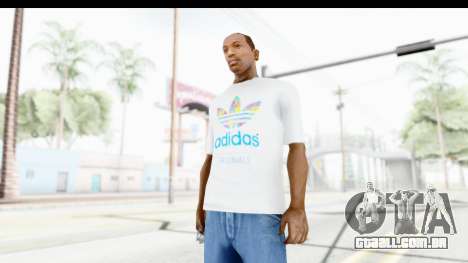 Adidas White T-Shirt para GTA San Andreas