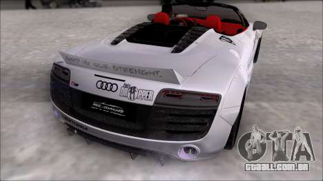 Audi R8 Spyder 5.2 V10 Plus LB Walk DiCe para GTA San Andreas