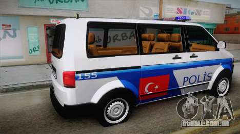 Volkswagen Transporter Turkish Police para GTA San Andreas
