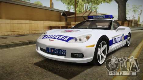 Chevrolet Corvette C6 Serbian Police para GTA San Andreas