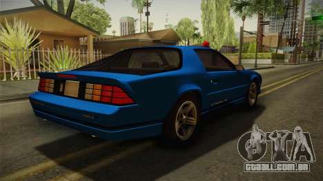 Chevrolet Camaro IROC-Z FBI 1990 para GTA San Andreas