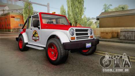 GTA 5 Canis Mesa Jurassic Park IVF para GTA San Andreas