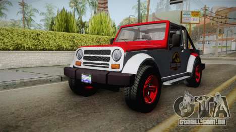 GTA 5 Canis Mesa Jurassic Park IVF para GTA San Andreas