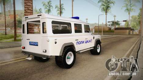 Land Rover Defender 110 Polícia para GTA San Andreas