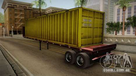 Yellow Trailer Container HD para GTA San Andreas