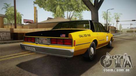 Chevrolet Caprice Taxi 1986 IVF para GTA San Andreas