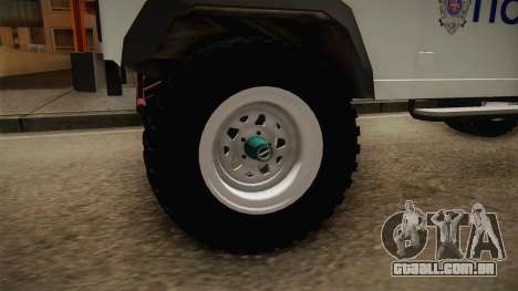 Land Rover Defender 110 Polícia para GTA San Andreas