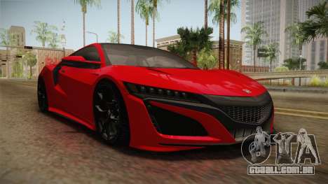 Honda NSX 2017 para GTA San Andreas