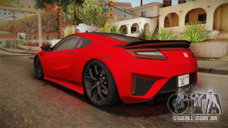 Honda NSX 2017 para GTA San Andreas