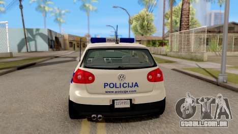 Volkswagen Golf V Croatian Police Car para GTA San Andreas