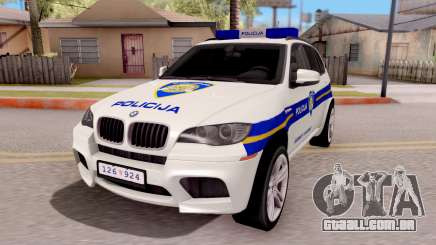 BMW X5 croata Carro de Polícia белый para GTA San Andreas