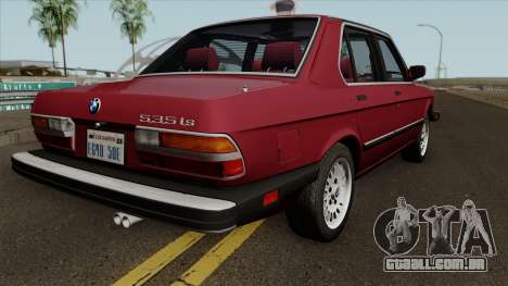 BMW 535i (e28) 1985 US-spec para GTA San Andreas