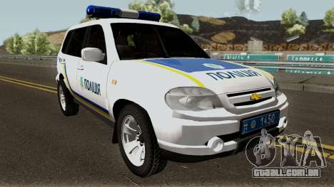 Chevrolet Niva GLC 2009 Ukraine Police White para GTA San Andreas