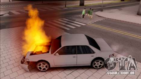 Peds Afraid of the Burning Car para GTA San Andreas
