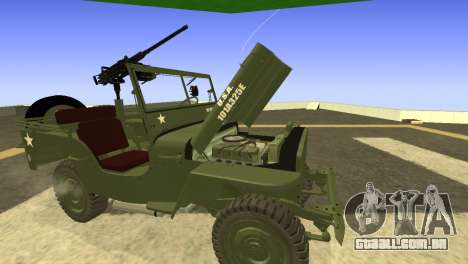 JEEP Wrangler Exército dos EUA Harinder Mods para GTA San Andreas