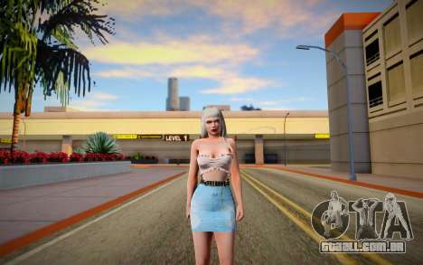 Rachel v7 Blue Skirt para GTA San Andreas