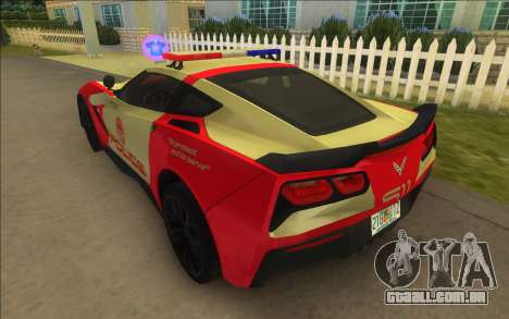 Corvette C7 Police para GTA Vice City