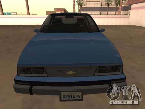 Chevrolet Cavalier 1988 Coupe para GTA San Andreas