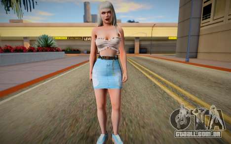 Rachel v7 Blue Skirt para GTA San Andreas