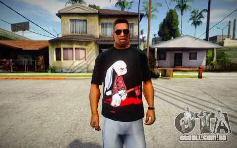 Evil Serial Killer Bunny T-Shirt para GTA San Andreas