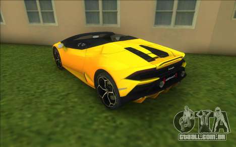 Lamborghini Huracan EVO Spyder para GTA Vice City