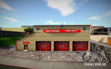 Estação de bombeiros renovada (boas texturas) para GTA San Andreas