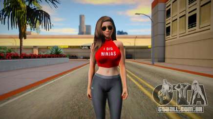 Mai Shiranui Casual Long Hair para GTA San Andreas