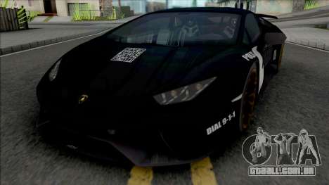 Lamborghini Huracan Performante Police para GTA San Andreas