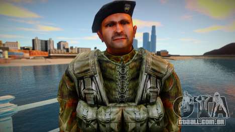 Soldier black beret para GTA San Andreas