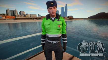 Polícia de trânsito privada em uniforme de inverno para GTA San Andreas