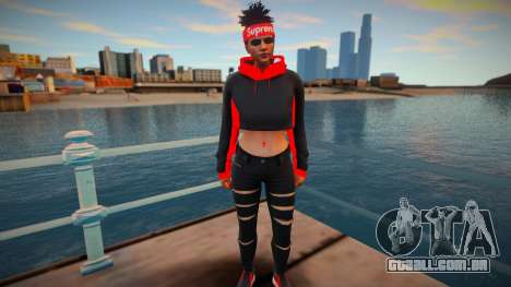 GTA Online Skin Ramdon Female Samira Big Afro 2 para GTA San Andreas