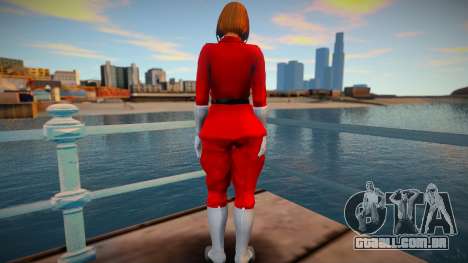 KOF Soldier Girl - RED Brown hair 3 para GTA San Andreas