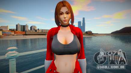KOF Soldier Girl - RED Brown hair 7 para GTA San Andreas