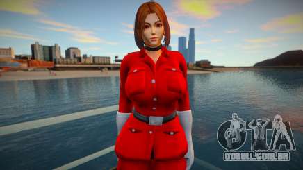 KOF Soldier Girl - RED Brown hair 3 para GTA San Andreas