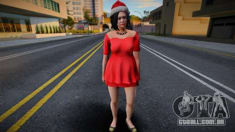 Mulher asiática em roupas de Ano Novo 1 para GTA San Andreas