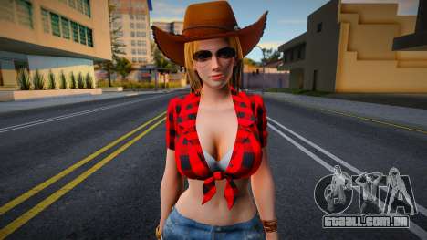 DOA Tina Armstrong Vegas Cow Girl Outfit Count 2 para GTA San Andreas