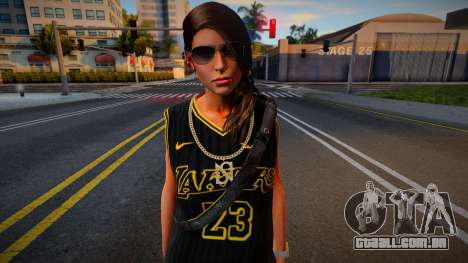 Lara Croft Fashion Casual - Los Angeles Lakers 3 para GTA San Andreas